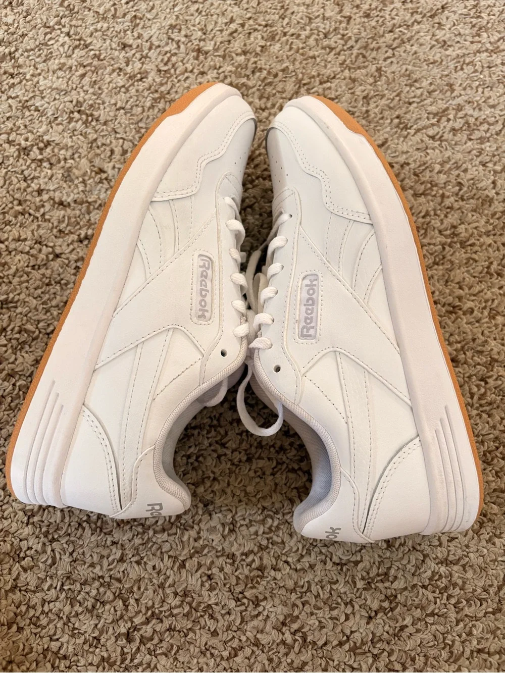 Reebok Men's White Low-Top Leather Sneakers